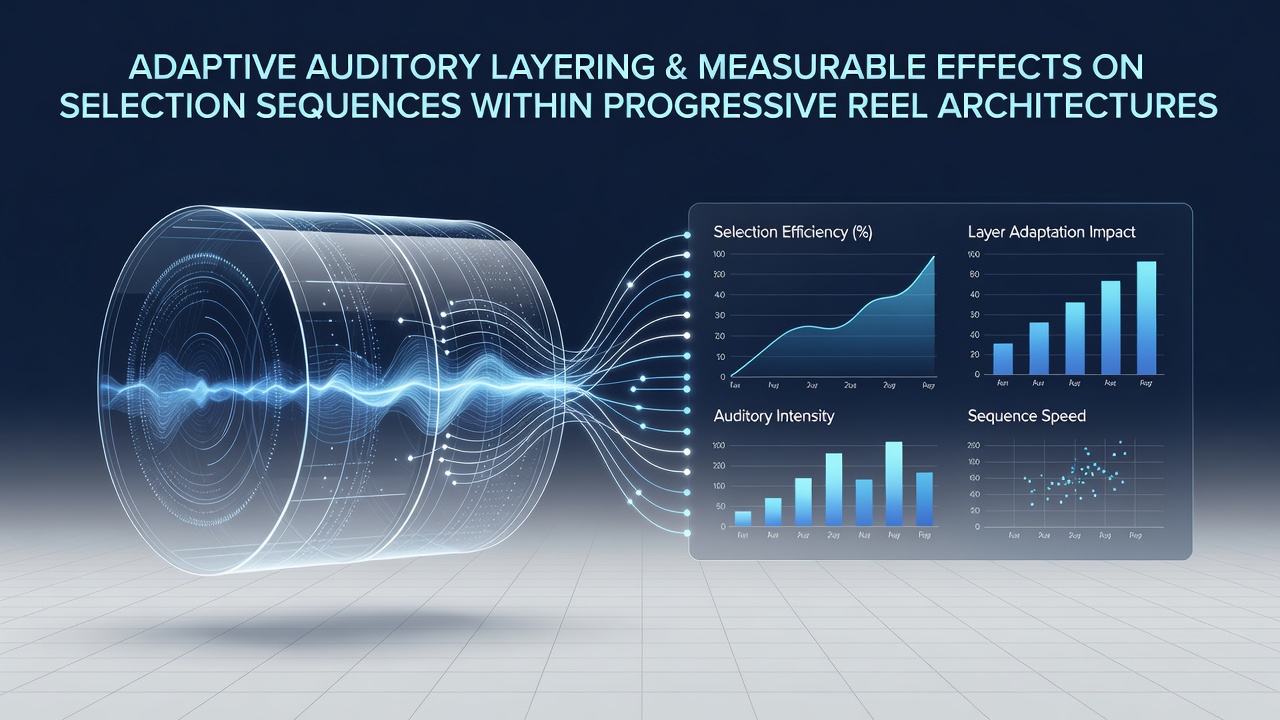 Diagram illustrating adaptive auditory layering layers overlaid on progressive reel mechanics in digital slot systems