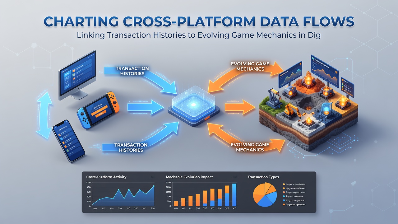 Detailed diagram of data pipelines linking player transactions to adaptive game features across multiple platforms