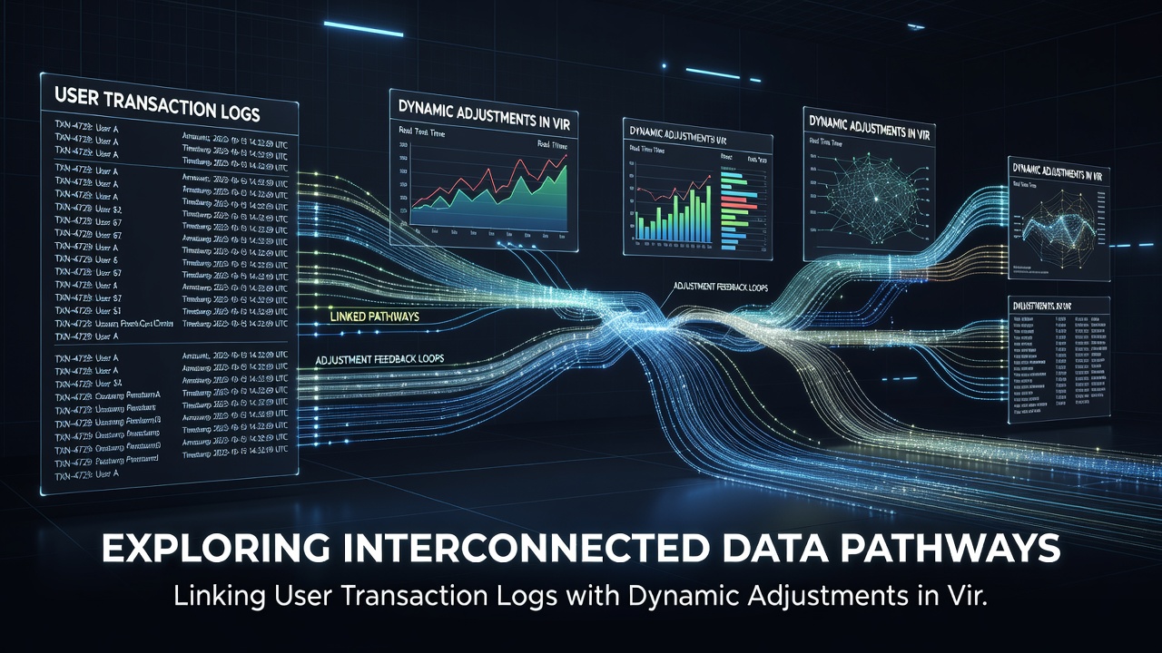 Analytics dashboard displaying interconnected transaction data and gaming mechanic adjustments