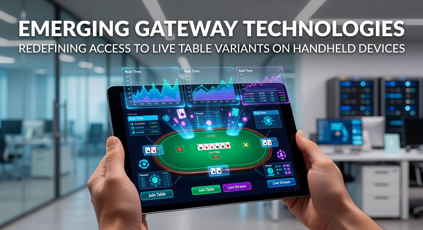Mobile device displaying live table game interface with secure gateway connections