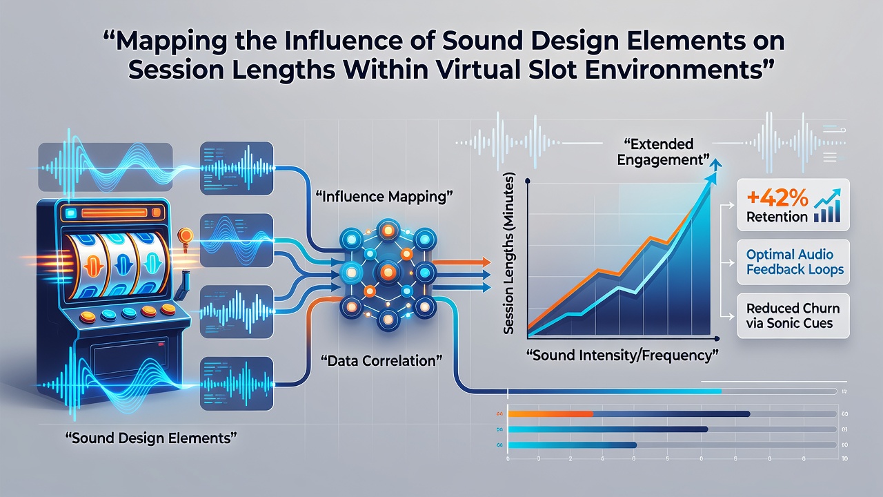 Heatmap visualization showing sound cue timing overlaid on player session duration graphs