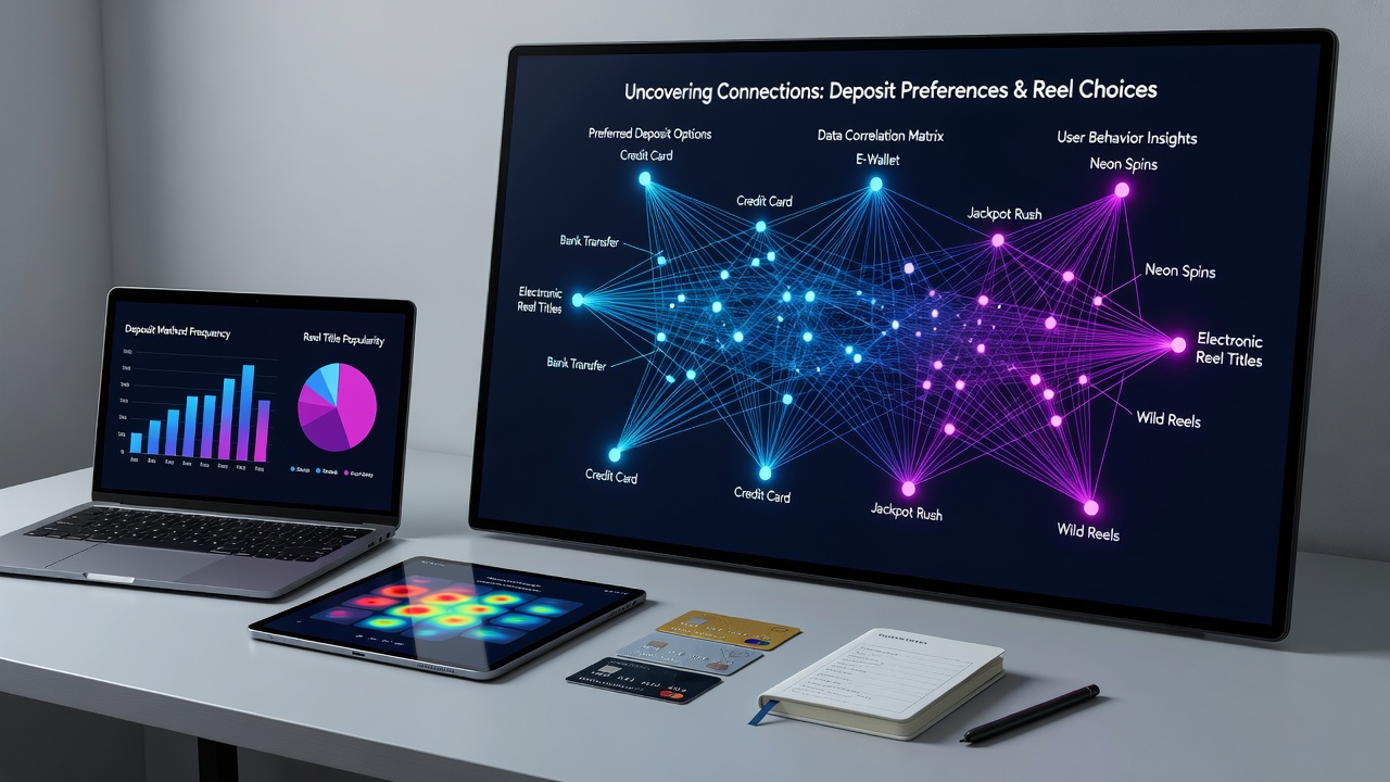 Charts displaying correlations between payment preferences and slot game selections from player analytics