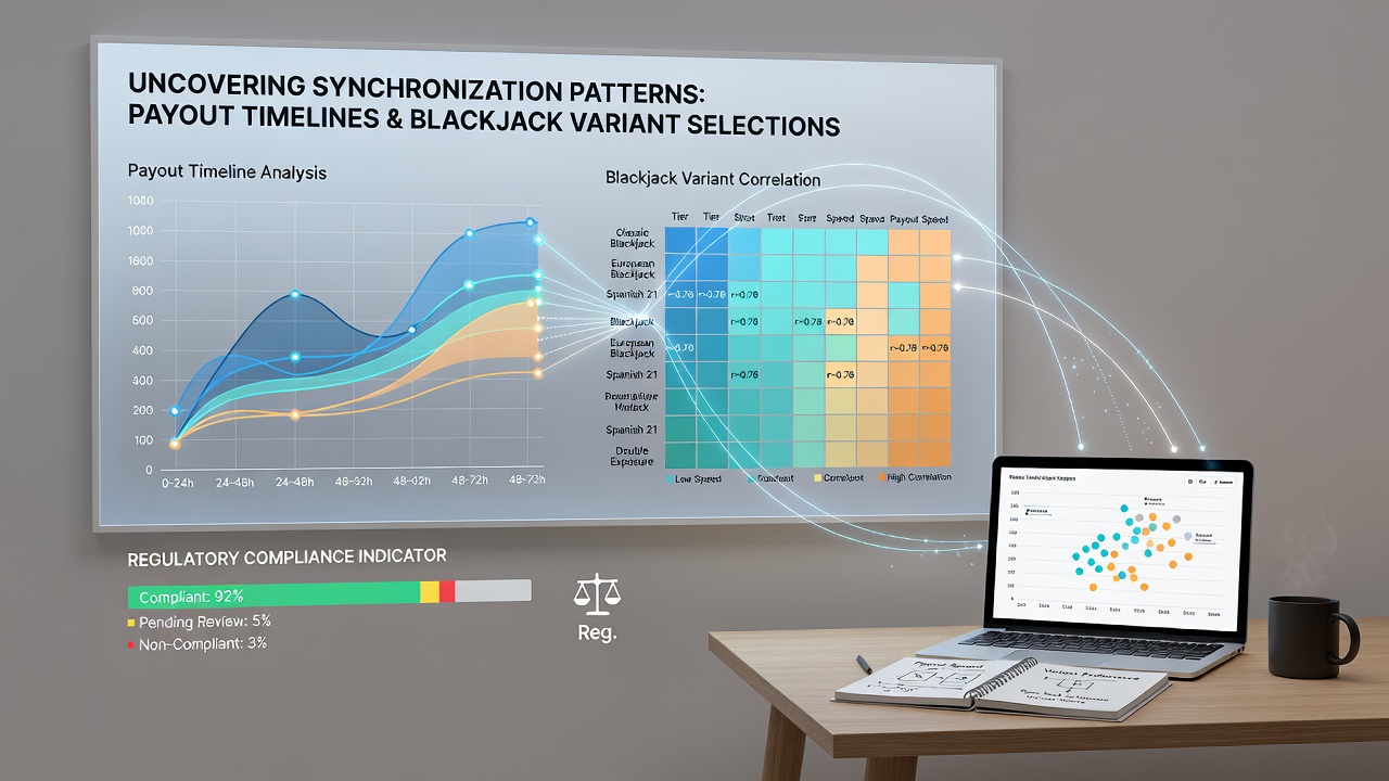 Detailed analytics dashboard displaying correlations between withdrawal speeds and blackjack variant usage in regulated applications